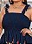 Vestido Gabriela Azul e Bege Estampado Plus Size - Imagem 2