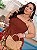 Vestido Gabriela Marrom Estampado Plus Size - Imagem 1
