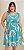 Vestido Alça Emília Azul Claro Estampado Plus Size - Imagem 1