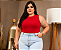 Regata Suplex Giovana Vermelha Plus Size - Imagem 1