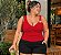 Blusa Alça Flor Lilian Vermelha Plus Size - Imagem 1