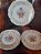 Pratos de Bolo em Porcelana Borda em Ouro e Floral 1960 - Imagem 5