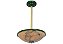 Lustre Italiano em Pedra Alabastro Metal dourado anos 1960 - Imagem 1