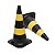 Cone Pvc Rigido 75 Cm Amarelo/Preto - Imagem 2