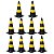 Cone Pvc Rigido 75 Cm Amarelo/Preto - Imagem 3