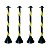 Pedestal Plastico Zebrado Pt/Am - 90cm - Desmontado - Imagem 3