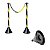 Pedestal Plastico Zebrado Pt/Am - 90cm - Desmontado - Imagem 2