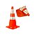 Cone Pvc Flexível 75cm Laranja/Branco - Imagem 3