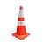 Cone Pvc Flexível 75cm Laranja/Branco - Imagem 1