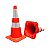 Cone Pvc Flexível 75cm Laranja/Branco - Imagem 4