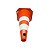 Cone Pvc Rigido 75 Cm Laranja/Branco - Imagem 2