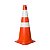 Cone Pvc Rigido 75 Cm Laranja/Branco - Imagem 1