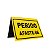 Cavalete Duplo 34 X 47 Amarelo Perigo Afaste-Se - Imagem 2