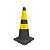 Cone Pvc Flexível 75cm Amarelo/Preto - Imagem 1