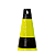 Cone Pvc Flexível 75cm Amarelo/Preto - Imagem 3