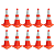 Cone Pvc Rigido 75 Cm - Laranja / Branco Up Comercial - Imagem 2