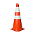 Cone Pvc Rigido 75 Cm - Laranja / Branco Up Comercial - Imagem 1