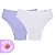Kit com 2 Calcinhas Laura Malha Canelada 100% Algodão com Elástico Embutido - Imagem 2