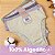Kit com 6 Calcinhas Laura Malha Canelada 100% Algodão com Elástico Embutido - Imagem 1