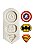 Molde  de silicone Símbolo dos Heróis (Batman, Super Homem, Capitão América) - Imagem 1