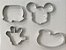 Cortador Biscoito Mickey (Rosto do Mickey, Sapato, Luva e Roupa)  Inox - Imagem 1