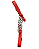 Barbela corrente dupla nylon vermelho - Imagem 2