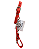 Barbela corrente dupla nylon vermelho - Imagem 1