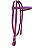 Cabeçada testeira em silicone roxo - Imagem 1