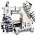 Máquina de Costura Industrial Elastiqueira Jack Direct Drive Cilindrica 4 Agulhas JK8009 220v - Imagem 1