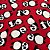 Microsoft Estampado Igaratinga Panda Fd Vermelho ( Meio Metro ) - Imagem 1