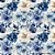 Tecido Tricoline Digital Devaneio Floral Azul 1 - Imagem 1