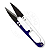 Tesoura Q.X.Yun Arremate Azul e Branca Lâmina 12,5cm TC806 - Imagem 1