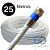 Cabo Coaxial para Antena de TV Flexivel 90% Malha 25 Metros Crimpado - Proeletronic - Imagem 1
