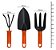 Kit Jardinagem 3 Peças Pá Garfo Rastelo conjunto Ferramentas Jardim horta - Imagem 7