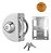 Fechadura Inox Para Vidro/alvenaria Porta de Vidro Pressão - Imagem 2
