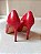 SCARPIN CELINE VERMELHO COURO 10CM - Imagem 2