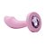 Plug Anal Curvado em Silicone com Pedra Rosa - 11,0 X 3,0 - SI - Imagem 1
