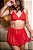 Conjunto Doce Sedução Saia Vermelho - Imagem 4