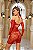 Vestido Arrastão Sexy Coração Vermelho - Imagem 1