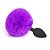 Plug Anal de Silicone com Pompom 13,5x3,5cm Médio - Imagem 1