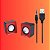 Caixa De Som Mini Alto-falante Para Notebook/ Computador Usb Vermelho - Imagem 5