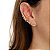 Brinco Ear Com Piercing de Pressão Design Correntaria - Imagem 2