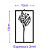 Kit Quadro decorativo Floral 10cmX18cm - Imagem 7