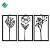 Kit Quadro decorativo Floral 10cmX18cm - Imagem 1