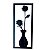 Quadro decorativo Vaso com Flor 17x40cm - Imagem 2