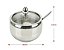 Açucareiro Inox Tampa de Vidro com Colher - Imagem 4