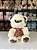 Urso pelúcia com gravata vermelha -32cm - Imagem 1