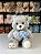 Urso pelúcia dois corações cinza-34cm - Imagem 1