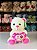 Urso pelúcia com coração florzinha cores -20cm und. - Imagem 3