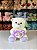 Urso pelúcia com coração florzinha cores -20cm und. - Imagem 1